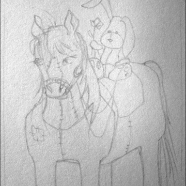 levin_W-horse-rabbit-pencil