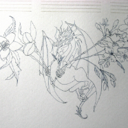 Winters Dragon inked-in
