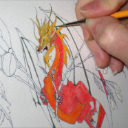 Winters Dragon Underpainting demo1