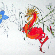 Winters Dragon_Underpainting
